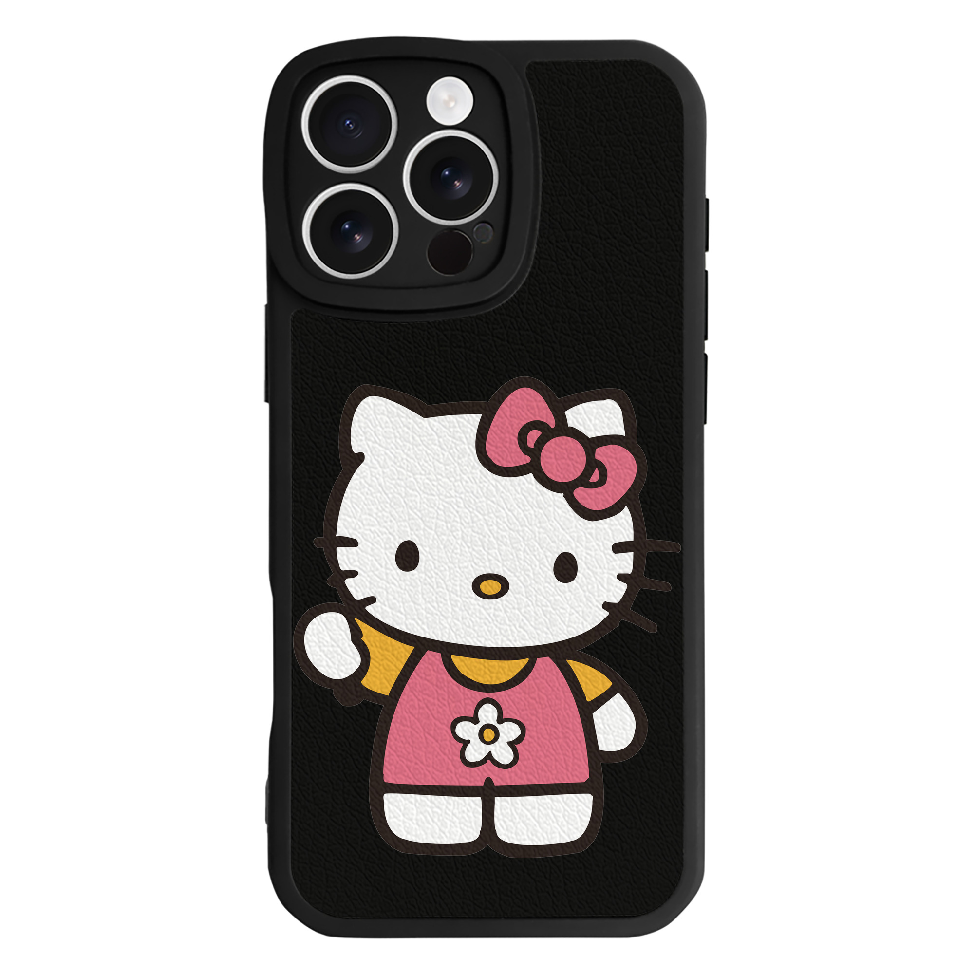 （画像用） Hello Kitty ハローキティ 【iPhone 16シリーズ対応】シリコンスマホケース（レザー調） 材質：シリコン